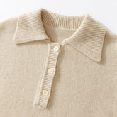 Mid-length POLO Collar Thickened  Pullover Cashmere Sweater